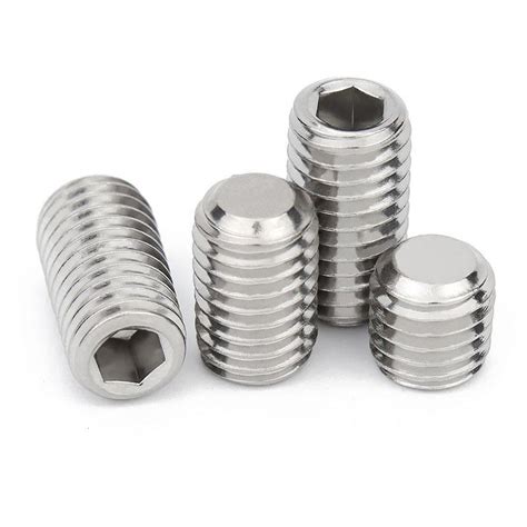 Stainless Steel Hexagon Socket Set Screws Metric Headless Thread Grub