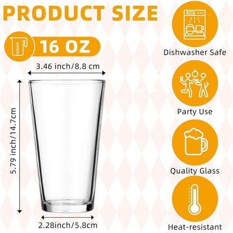 48 Pcs Bulk Pint Beer Glasses 16 Oz Drinking Glasses Clear Glass Cups Highball W Ebay