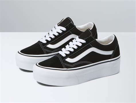 Zapatilla Vans Old Skool Stackform Mujer Negro Real Kicks