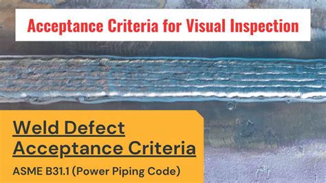 Weld Defect Acceptance Criteria Welding NDT