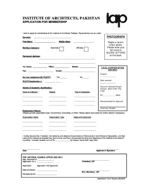 Fillable Online Iap Members Form Fax Email Print Pdffiller