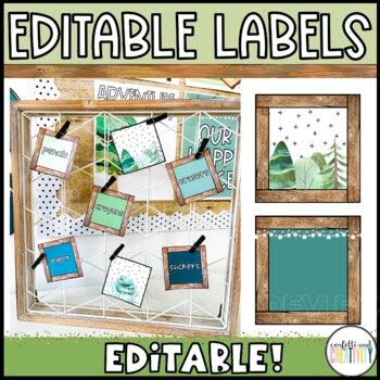 Nature Editable Labels By Confetti And Creativity TPT