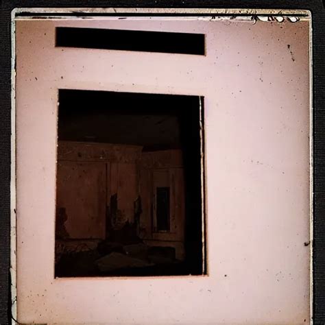 Polaroid Of Abandoned Mausoleum Poltergeist Liminal Stable