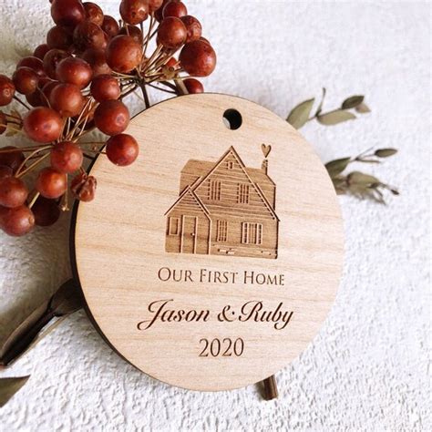 Our First Home Christmas Ornaments Handmade Personalized Wood Etsy