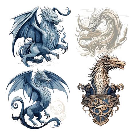 Premium Vector | Welsh dragon tattoo design