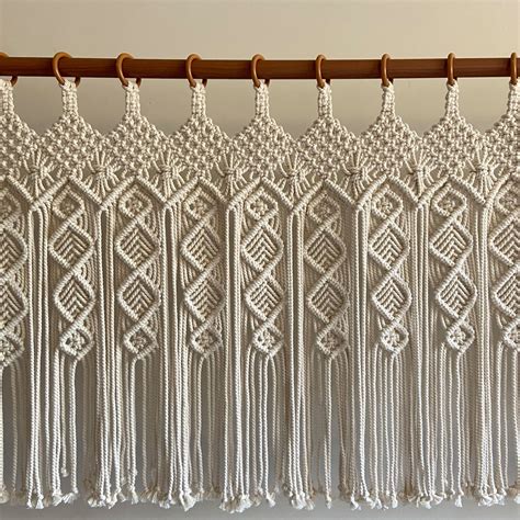 Macrame Curtain Macrame Window And Door Curtain Macrame Etsy