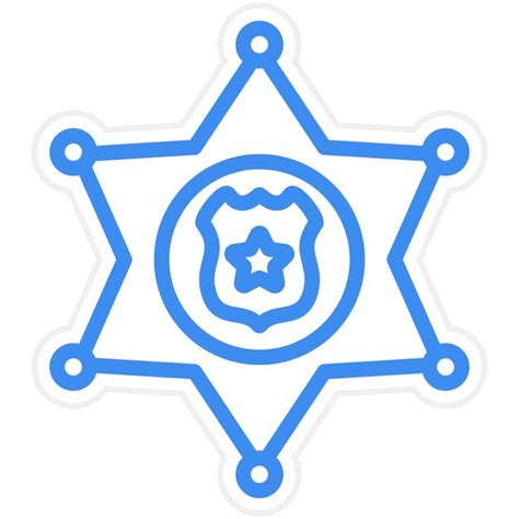 Premium Vector Sheriff Badge Icon Style