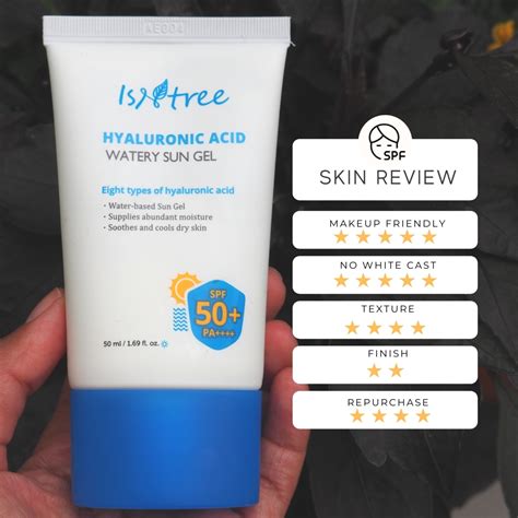 Isntree Hyaluronic Acid Watery Sun Gel Review Twindly Beauty Blog