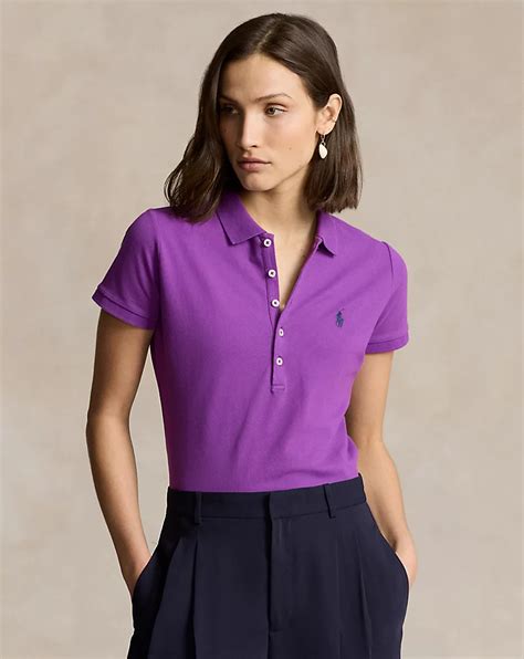 Paloma Purple Slim Fit Stretch Polo Shirt Polo Ralph Lauren 1