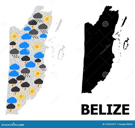 Climate Pattern Map Of Belize Stock Illustration Illustration Of