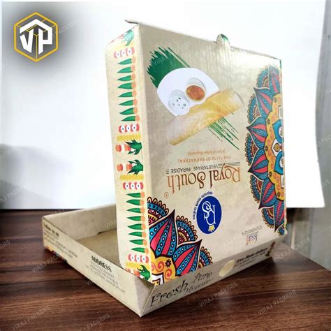 Paper Dosa Packaging Box Food Packaging Printed Corrugated Box Size