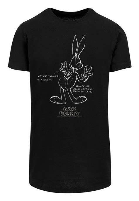 F4nt4stic Kurzarmshirt Herren Looney Tunes Bugs Bunny White Belly With Shaped Long Tee 1 Tlg