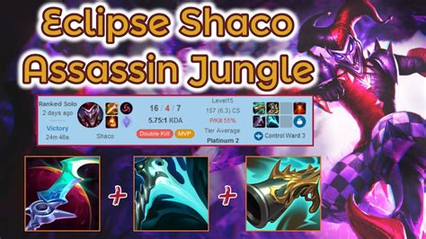 Eclipse Assassin Shaco Jungle S12 D League Of Legends Full Gameplay Infernal Shaco Youtube