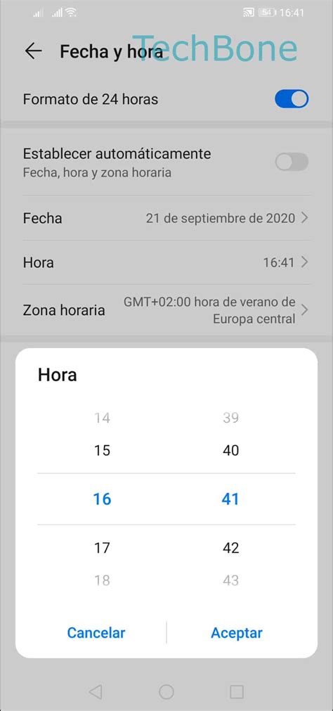 Cambiar La Hora En El Dispositivo Huawei Manual Techbone