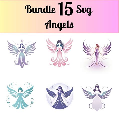 Angels Svg Bundle Christmas Angels Svg Christmas Decoration Etsy