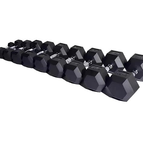 Rubberized Hexagonal Dumbbell 575 Kg Professional