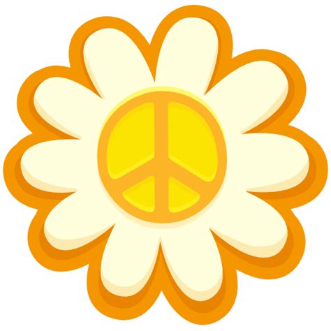 Peace Sign Sunflower Hippie Sticker