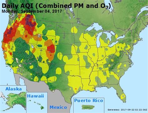 Map Of Usa Air Quality 88 World Maps Printable Map Of Usa