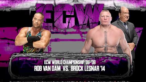 Brock Lesnar Vs Rob Van Dam Ecw Championship One Night Stand WWE