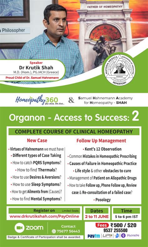 Webinar On Organon By Samuel Hahnemann Academy For Homeopathy And