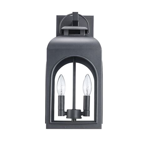 Bel Air Lighting Presence 13 25 Inch 2 Light Black Outdoor Wall Light With Clear Glass The