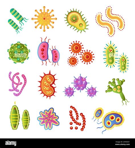 Iconos De Biolog A De Vectores De Virus Pand Micos Y Bacterias De