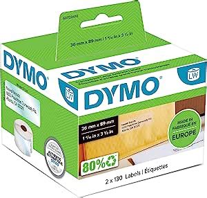 DYMO LW Etichette Per Indirizzi Grandi 36 Mm X 89 Mm 1 Rotolo Di 260