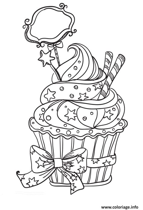 Coloriage Cupcake Facile Dessin Cupcake Imprimer