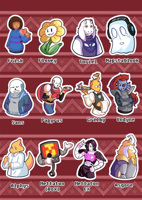 Undertale Vinyl Sticker Packs Undertale Stickers Die Cut Etsy