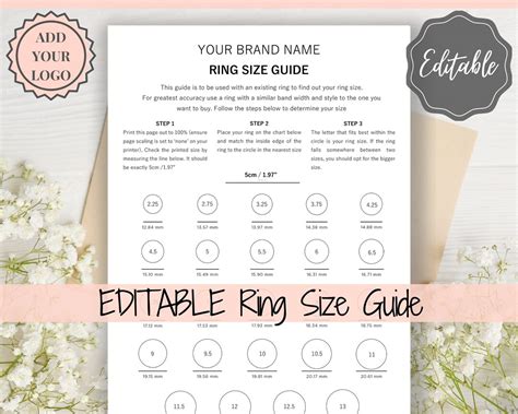 RING Size Chart, Printable Ring Size Guide, Ring Sizer. Multisizer ...