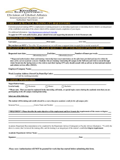 Fillable Online Dga Kennesaw F Forms And Informational Handouts Ksu