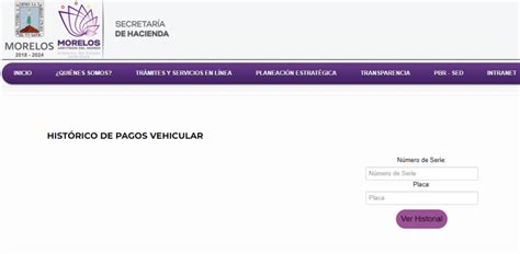 Adeudo vehicular Morelos Consulta y Pago en línea 2024