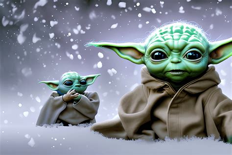 Baby Yoda Weta Digitale Illustratie Creative Fabrica