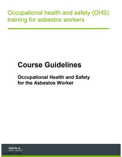 Ohs Resource Portal Course Guidelines Occupational Health And Safety