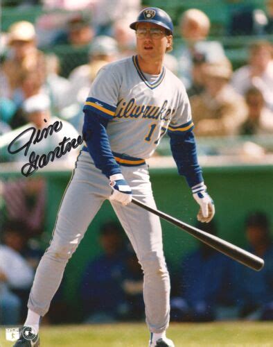 Jim Gantner Brewers Signed Photo Autographed X Auto Milwaukee