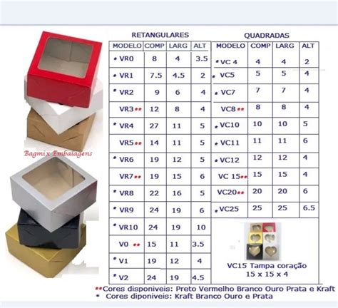 Caixas Visor X X Cor Kraft Elo Produtos Especiais