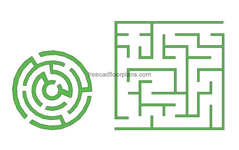 حديقة المتاهة رسومات CAD مجانية