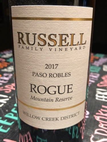 Russell Rogue Mountain Reserve Vivino United Kingdom