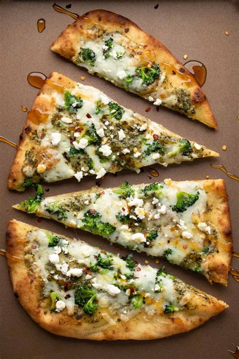 Cheesy Broccoli Pesto Flatbread Pizza Peas And Crayons