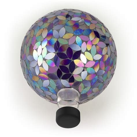 Alpine Corporation 10 In Diameter Purple Blown Glass Gazing Ball Grs122 At