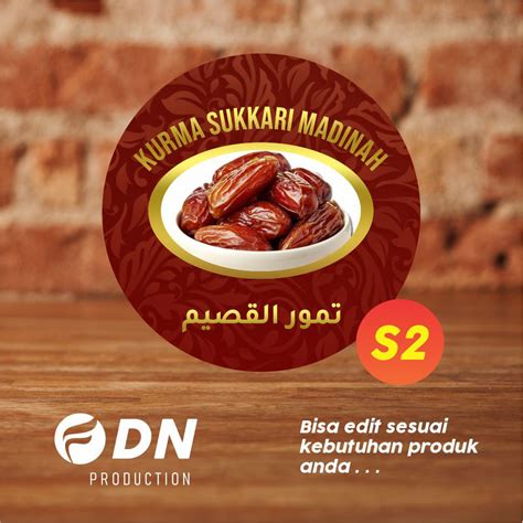 Jual Stiker Kurma Bulat Kurma Sukkari Khalas Ajwa Cutting Cromo