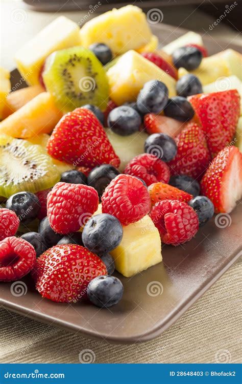 Fresh Organic Fruit Salad Stock Image Image Of Sweet 28648403