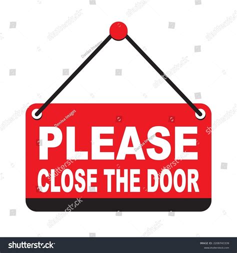 Please Close Door Sign Vector Design Stock Vector Royalty Free