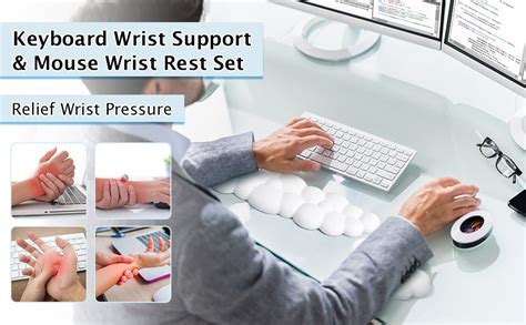 TYCKA Keyboard Wrist Rest Set Cute Cloud Shape Wrist Rest Support For