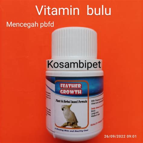 Jual Vitamin Bulu Burung Vitamin Kakatua Pbfd Vitamin Bulu Kakaktua