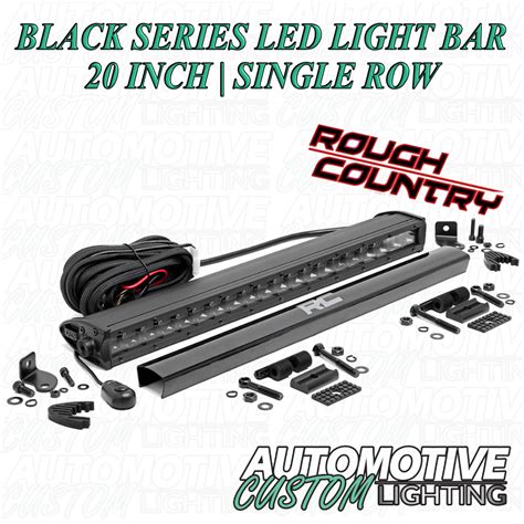 Black Series Led Light Bar 20 Inch Single Row Automotive Custom Lighting