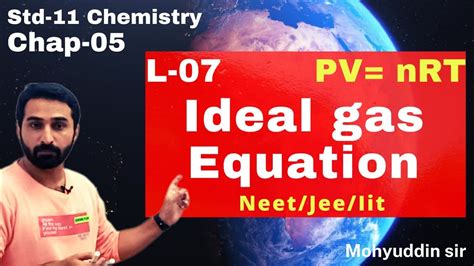 Ideal Gas Equation L Std Chemistry Chap States Of Matter