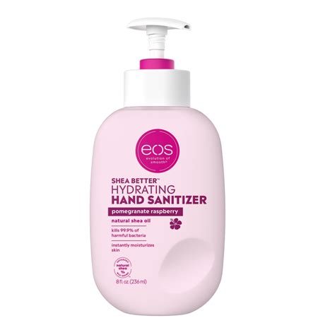 Eos Shea Better Hydrating Hand Sanitizer Pomegranate Raspberry 8 Fl Oz