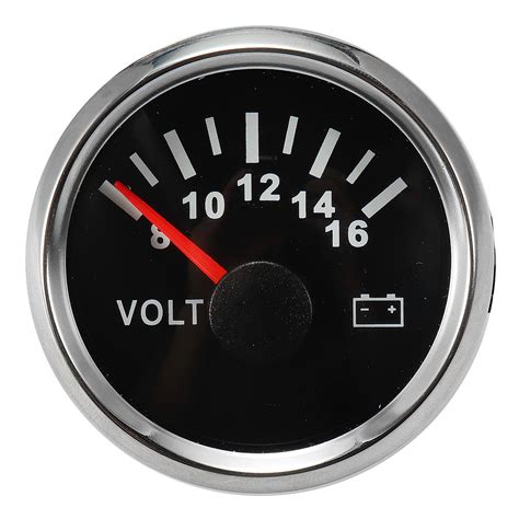 Volt Meter Gauge 8 16 Volts Caravan Boat Marine Voltmeter Black Sale