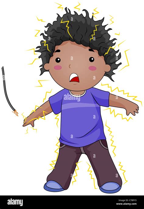 Ilustración de un electrocutado Kid Fotografía de stock Alamy